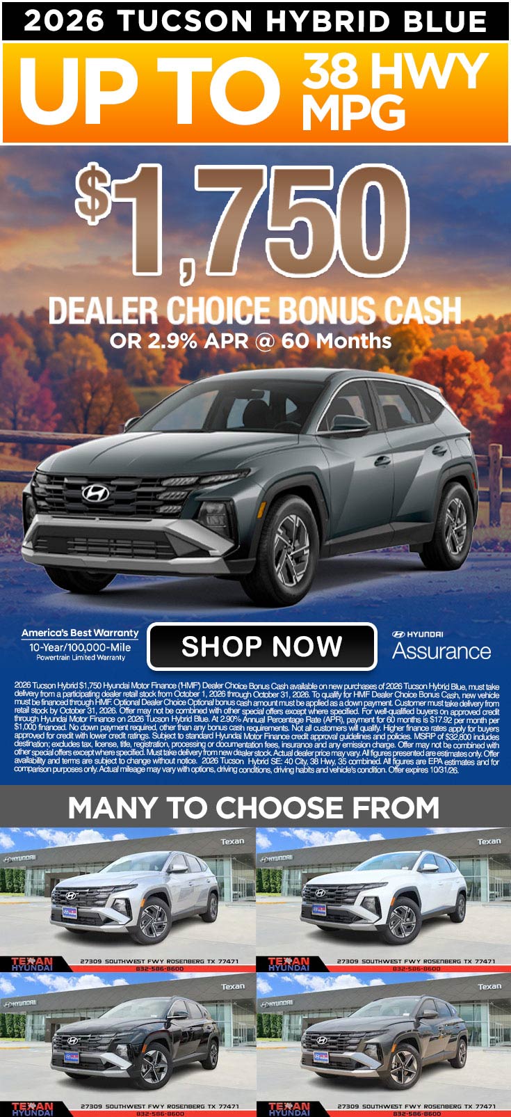 2026 Tucson Hybrid Blue